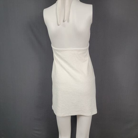 Urban Outfitters Mini Dress XS Terrycloth Halter Y2K Beachwear - Picture 4 of 10